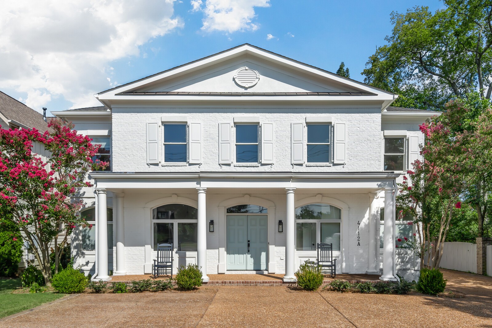 front view of a house with a porch