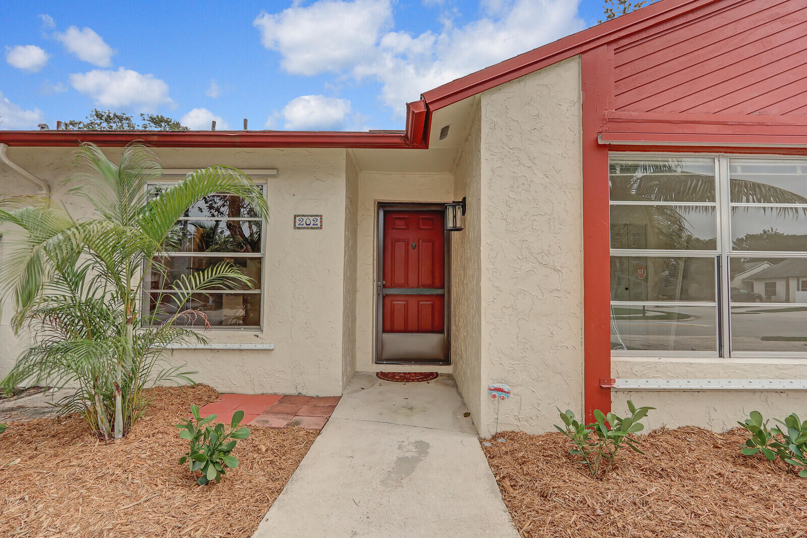 a front view of a house