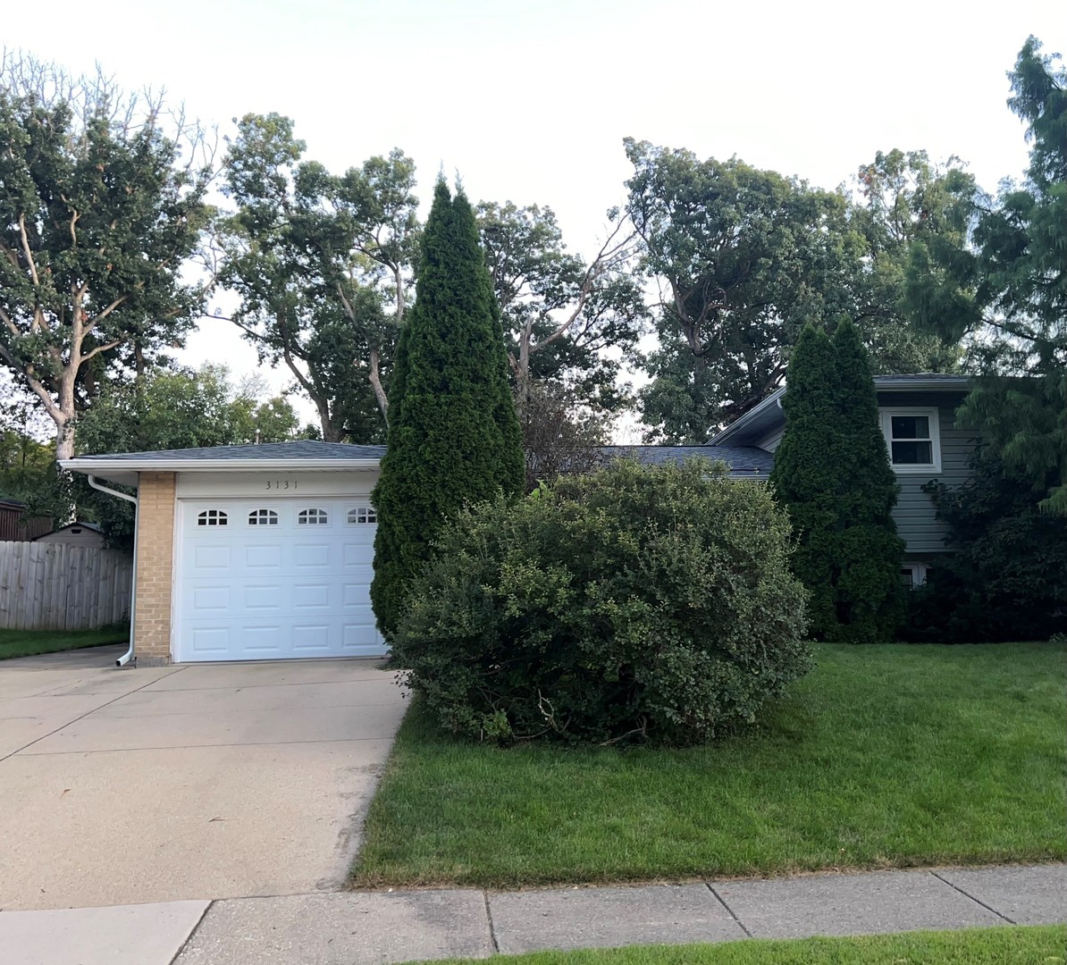 a front view of house with yard and trees