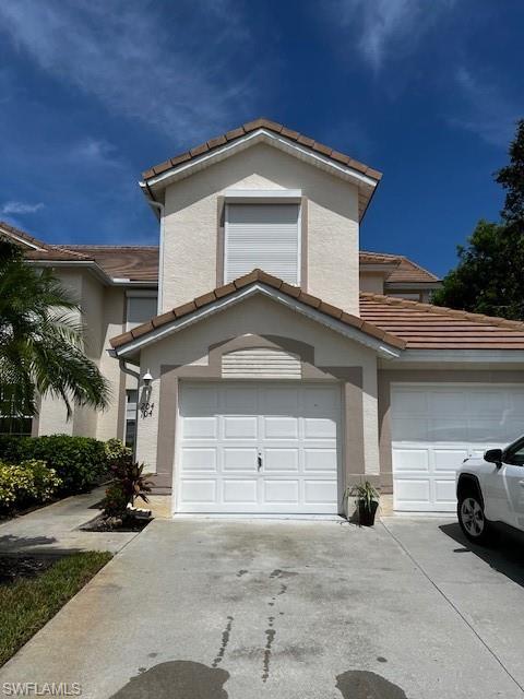 Front facade with a garage