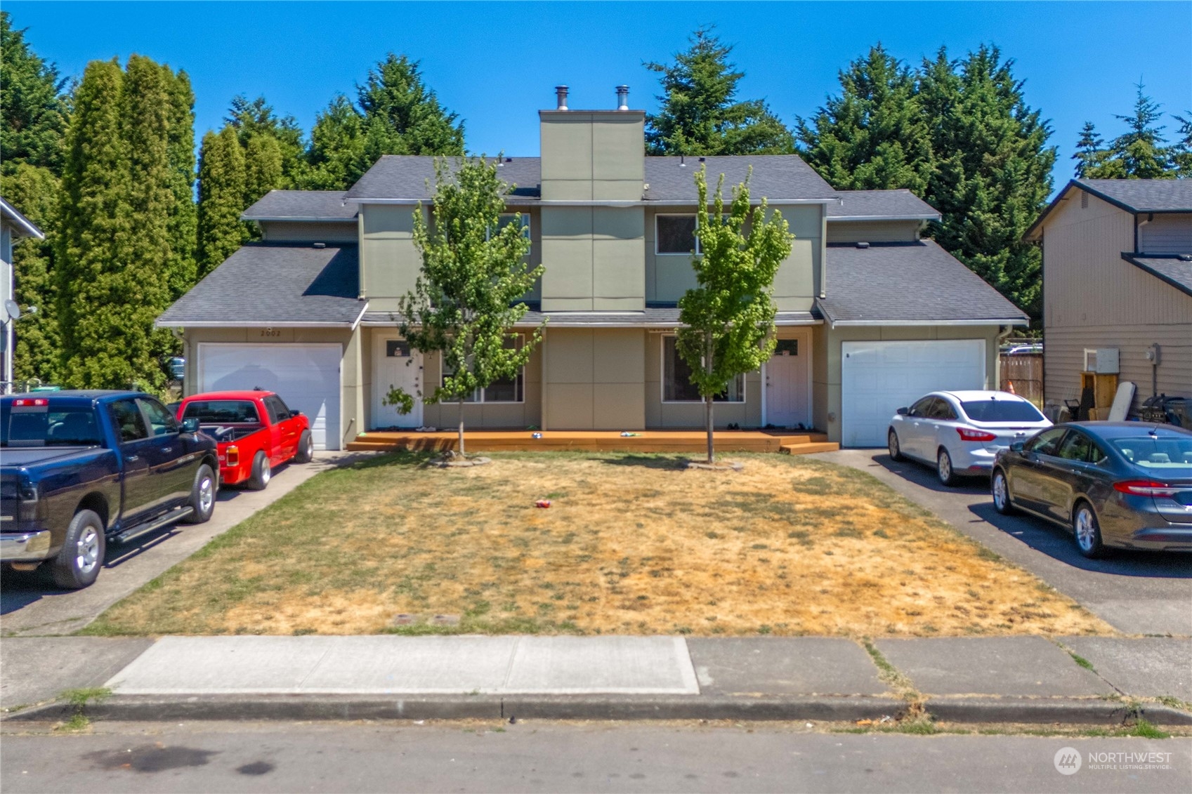 front view of house with car parked