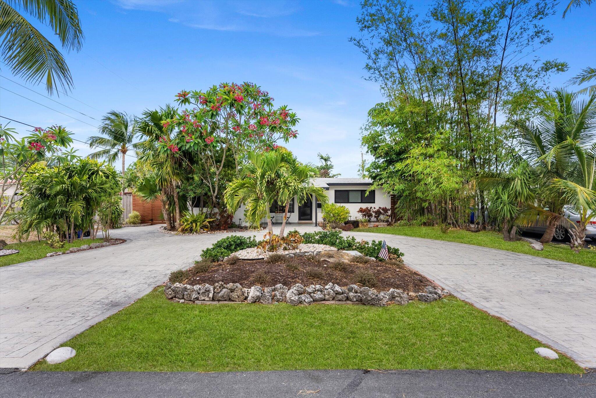 a view of a backyard with a garden