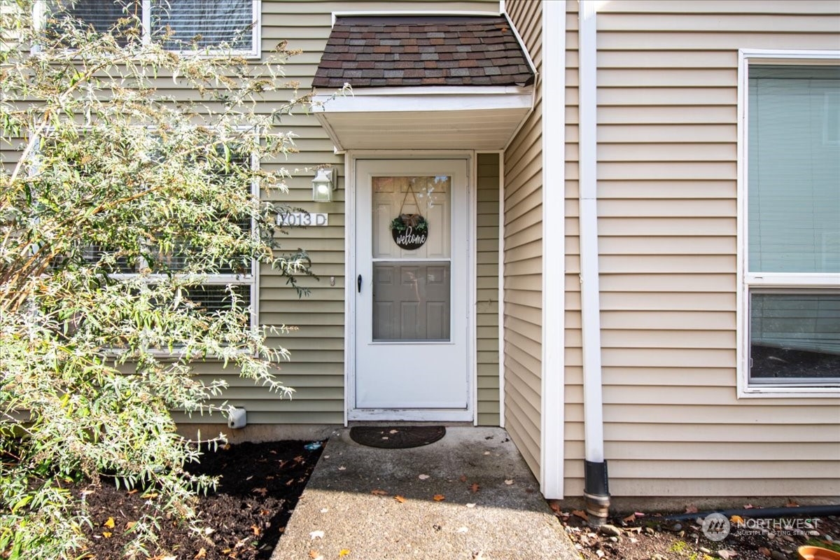 a view of a door of the house