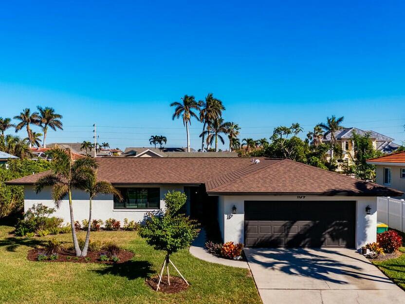 a view of a house with a patio