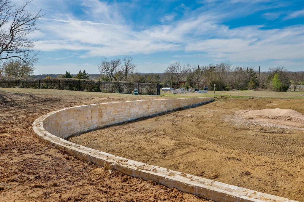 a view of a dry yard