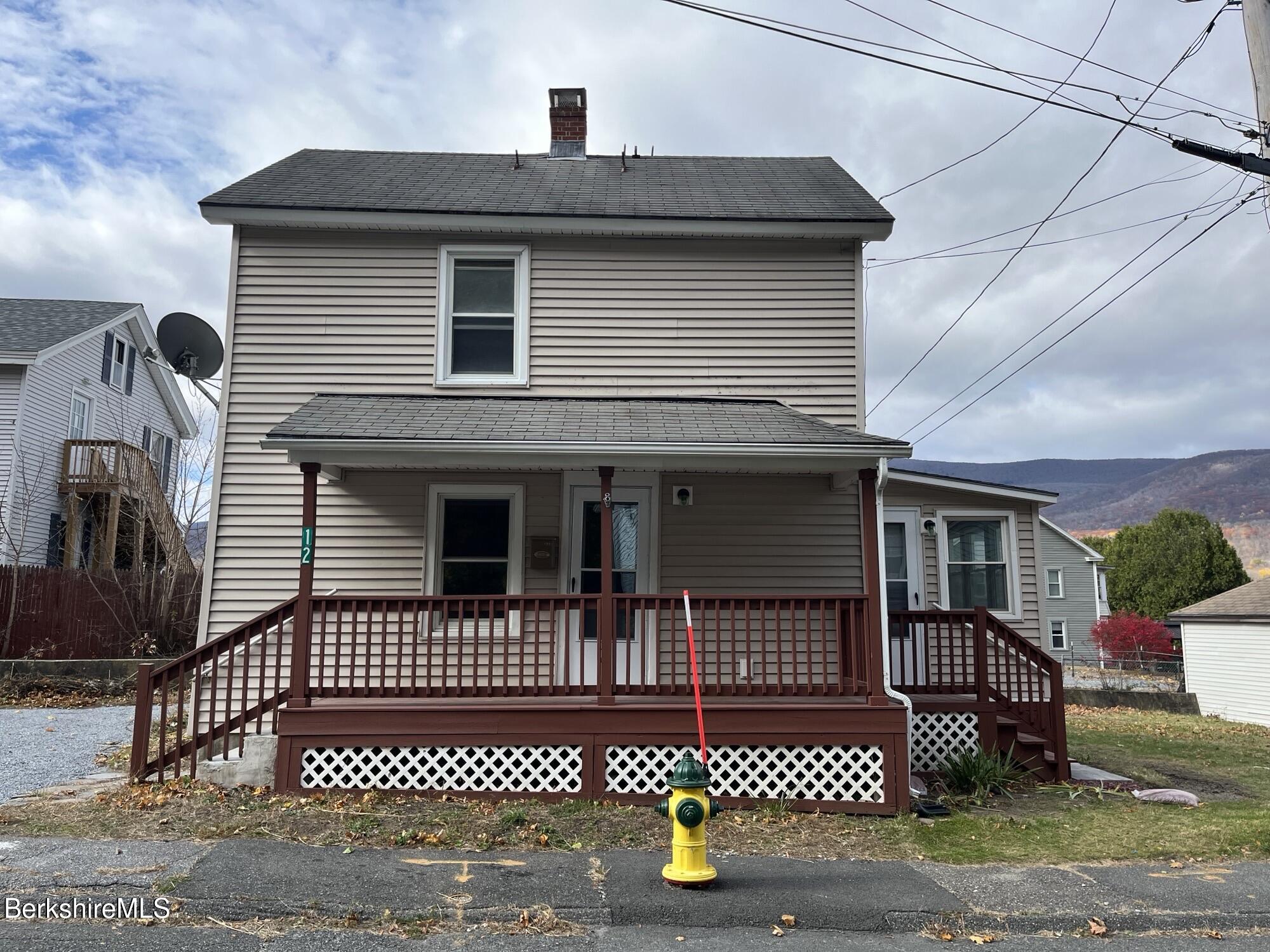 a front view of a house