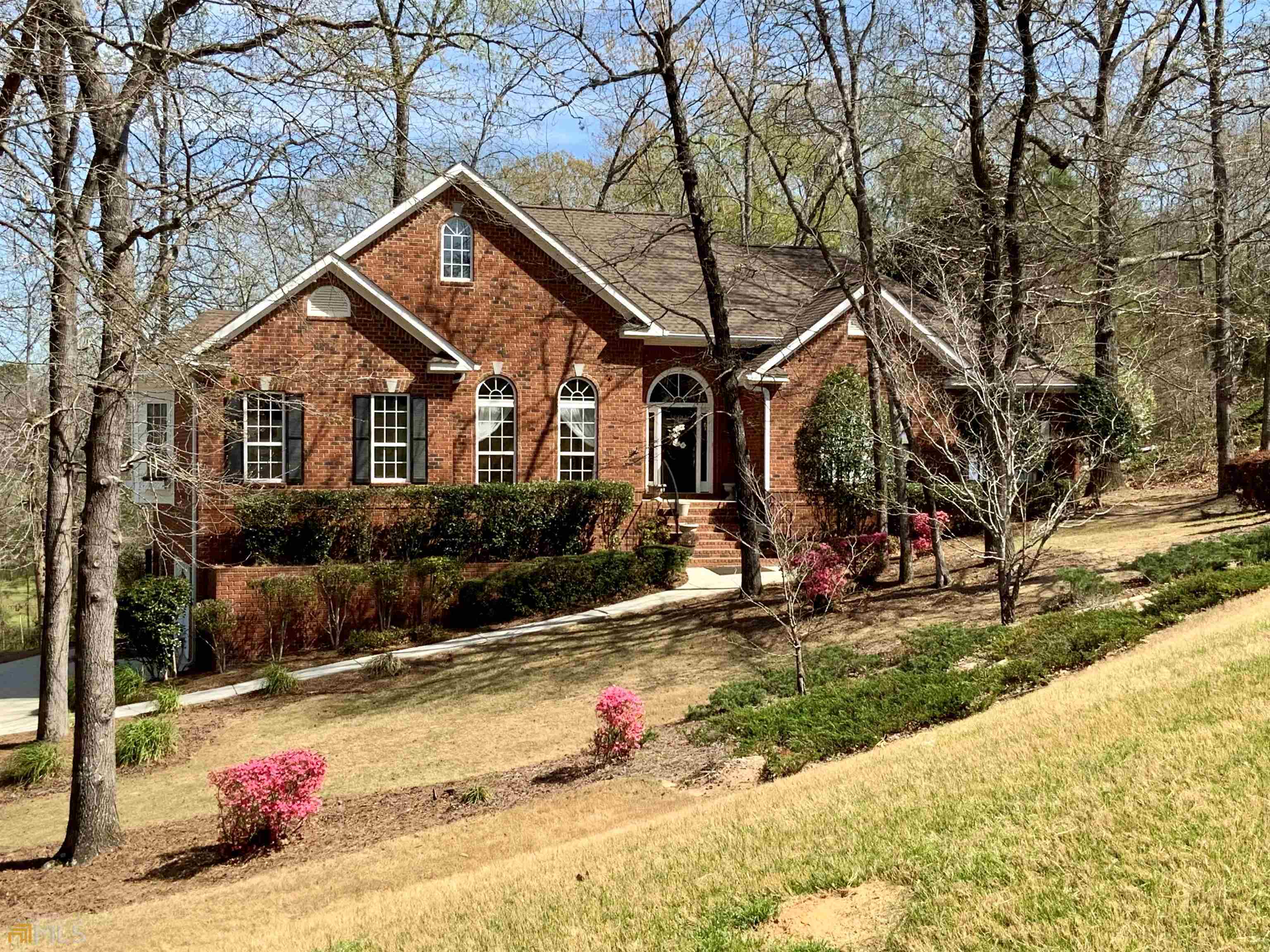 a house with trees in front of it