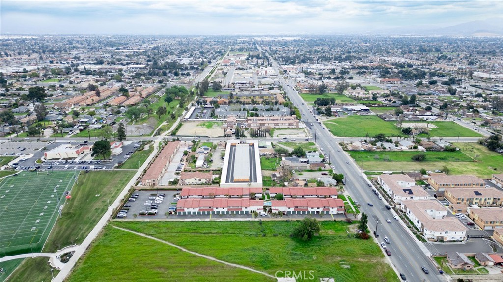 an aerial view of multiple house