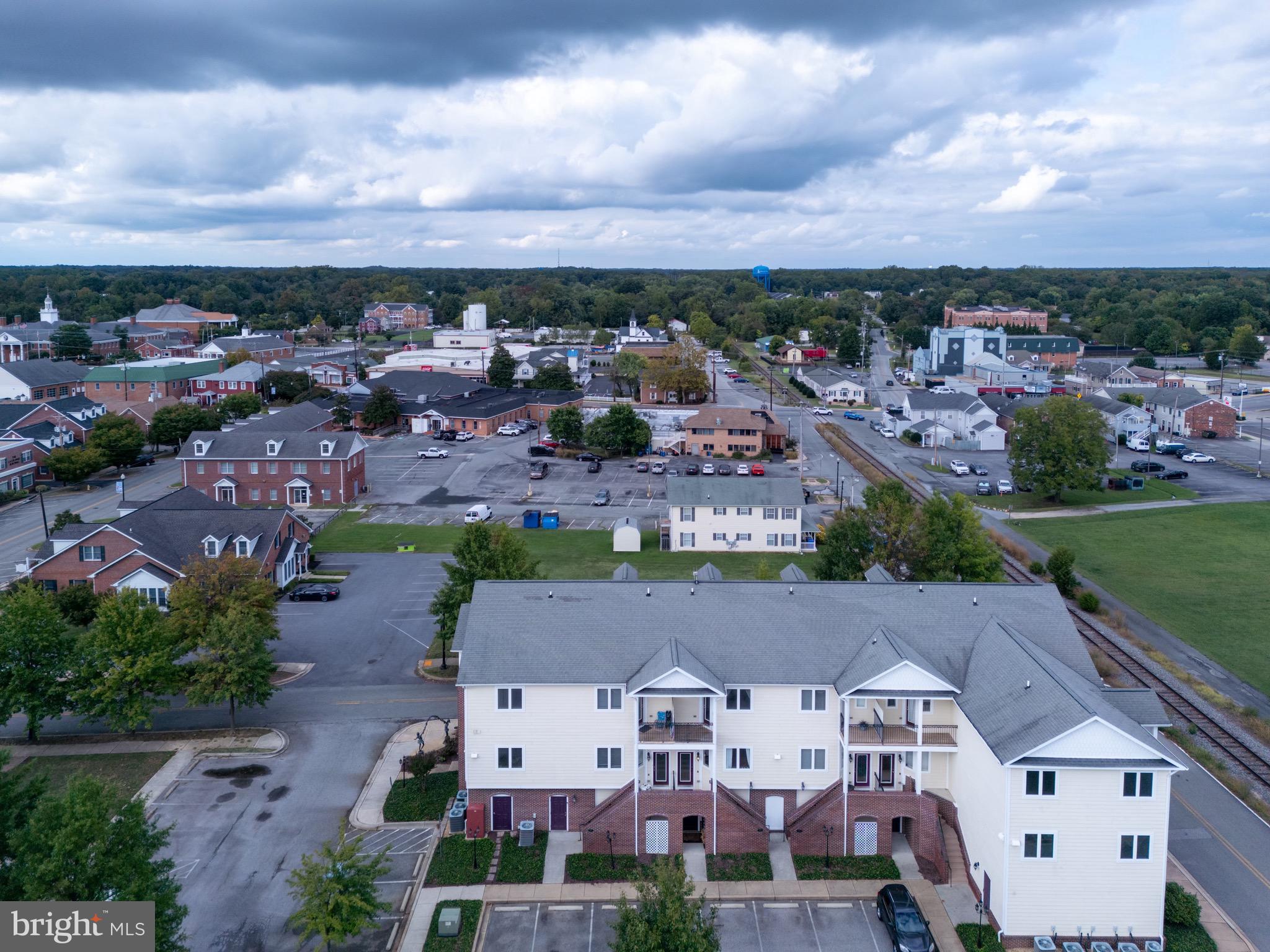 an aerial view of multiple house