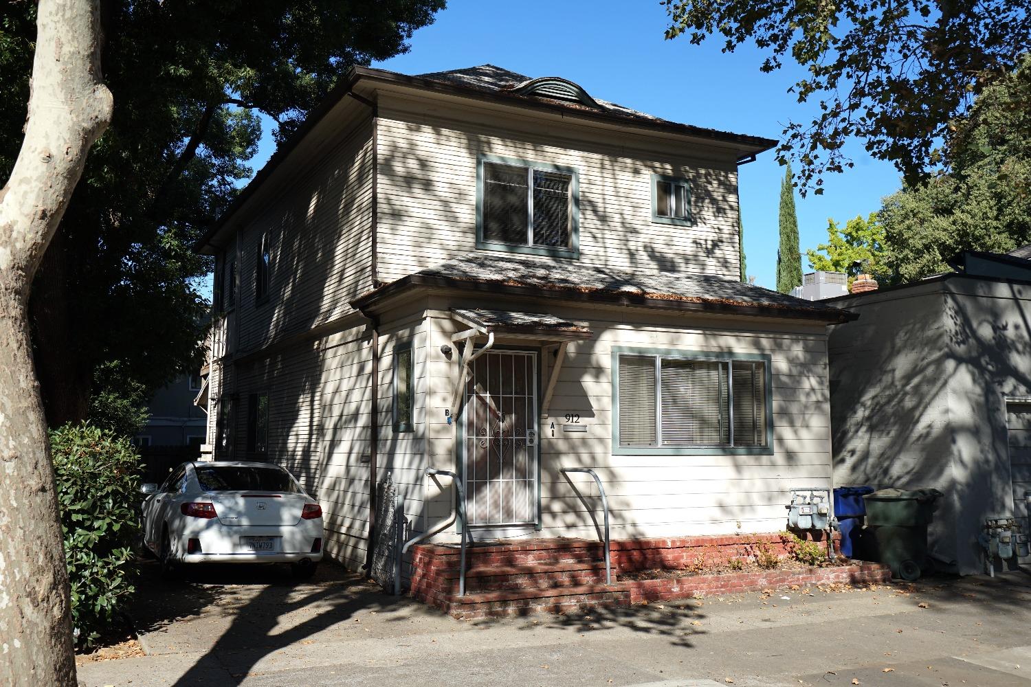 a front view of a house