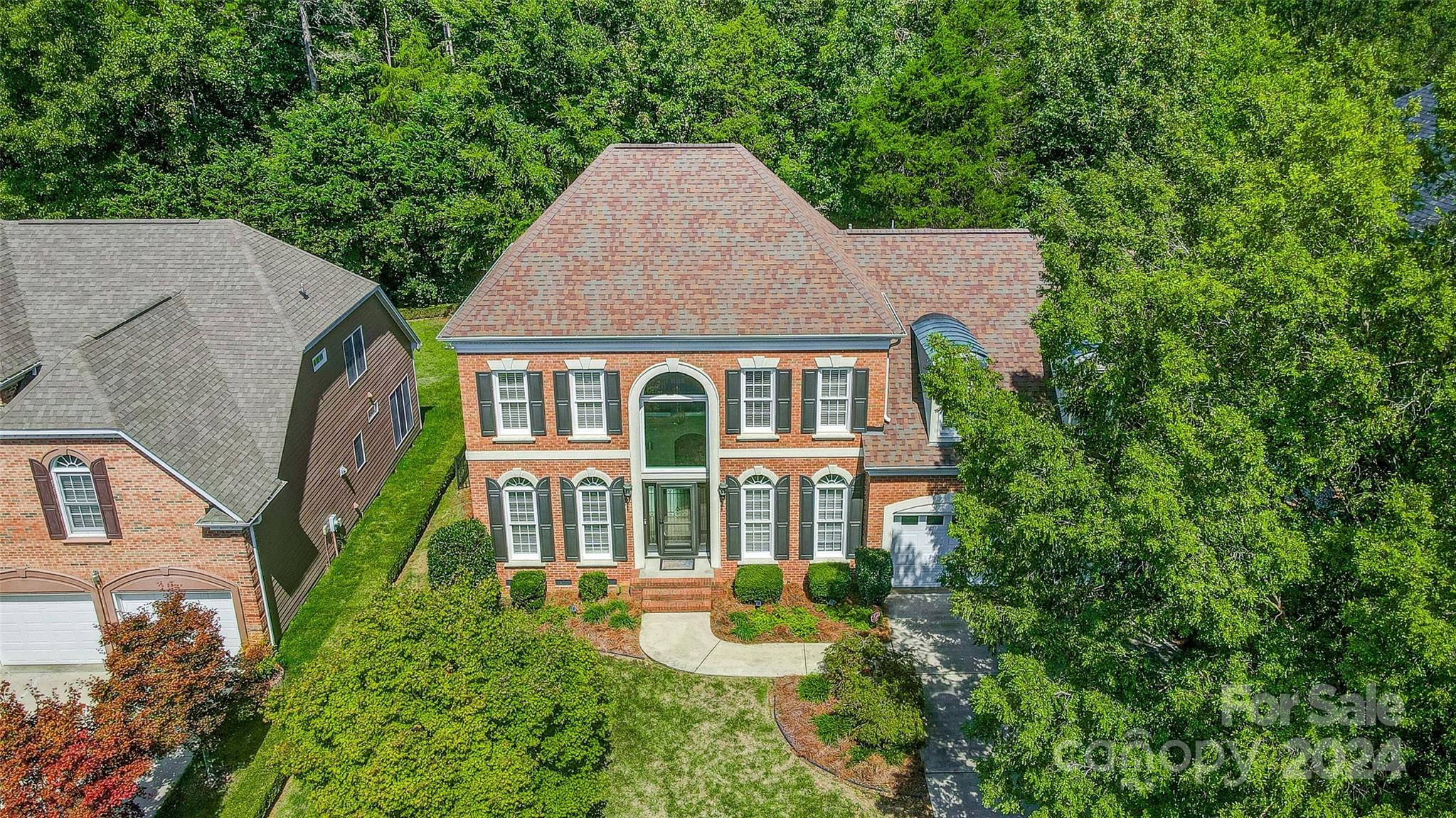 a aerial view of a house