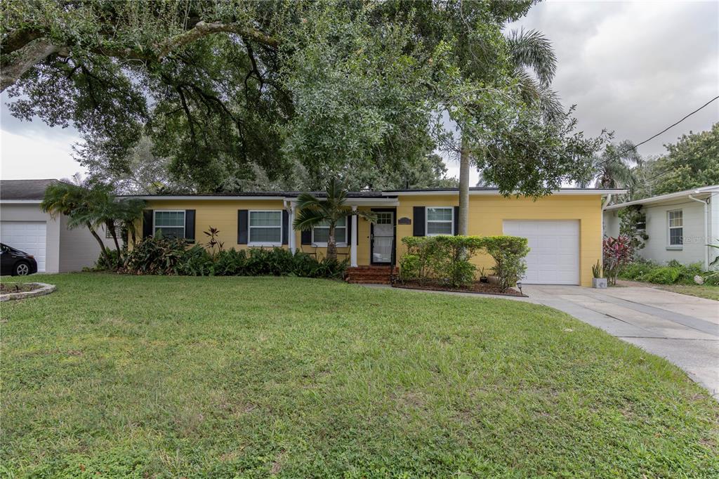 front view of a house and a yard