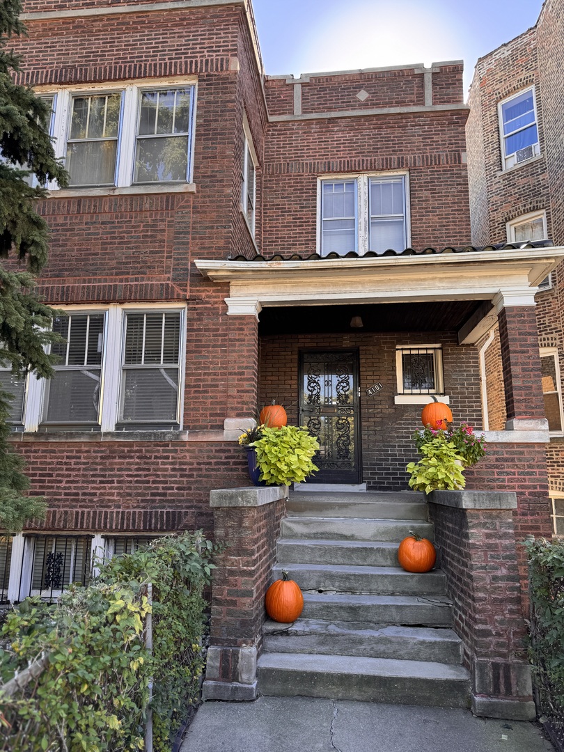 a front view of a house