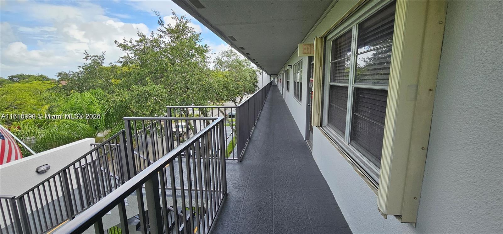 a view of a balcony