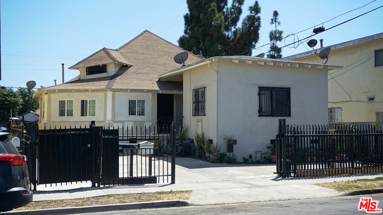 a view of a house with a terrace