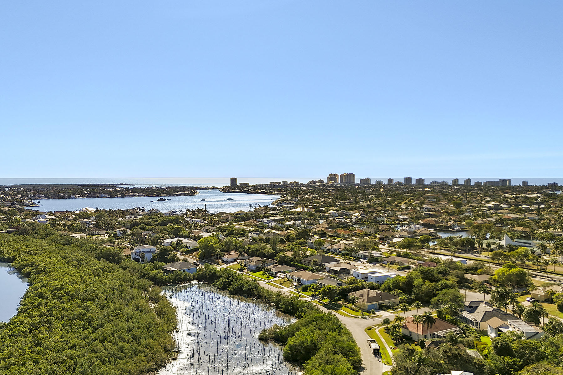 an aerial view of multiple house