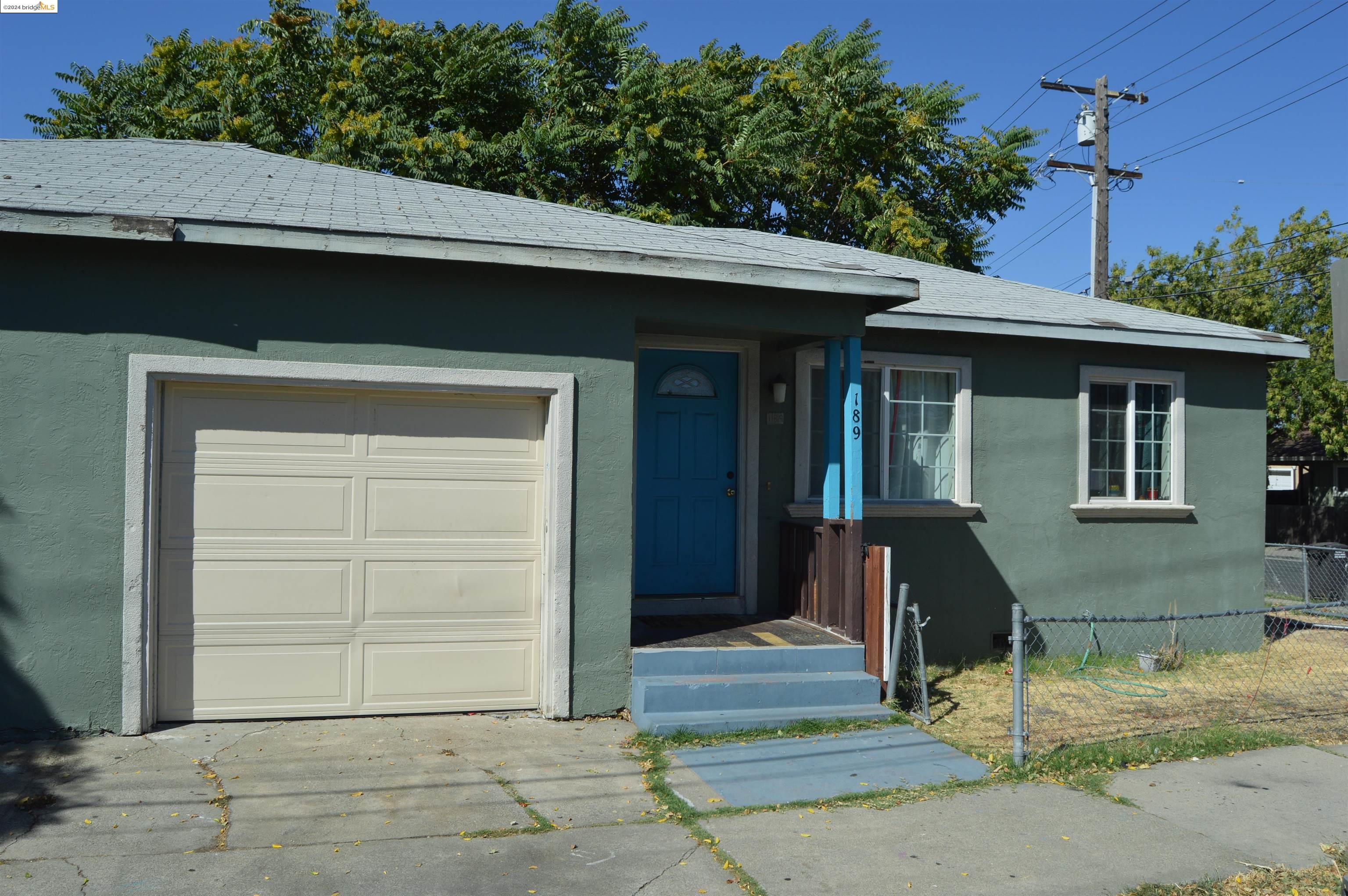 a front view of a house