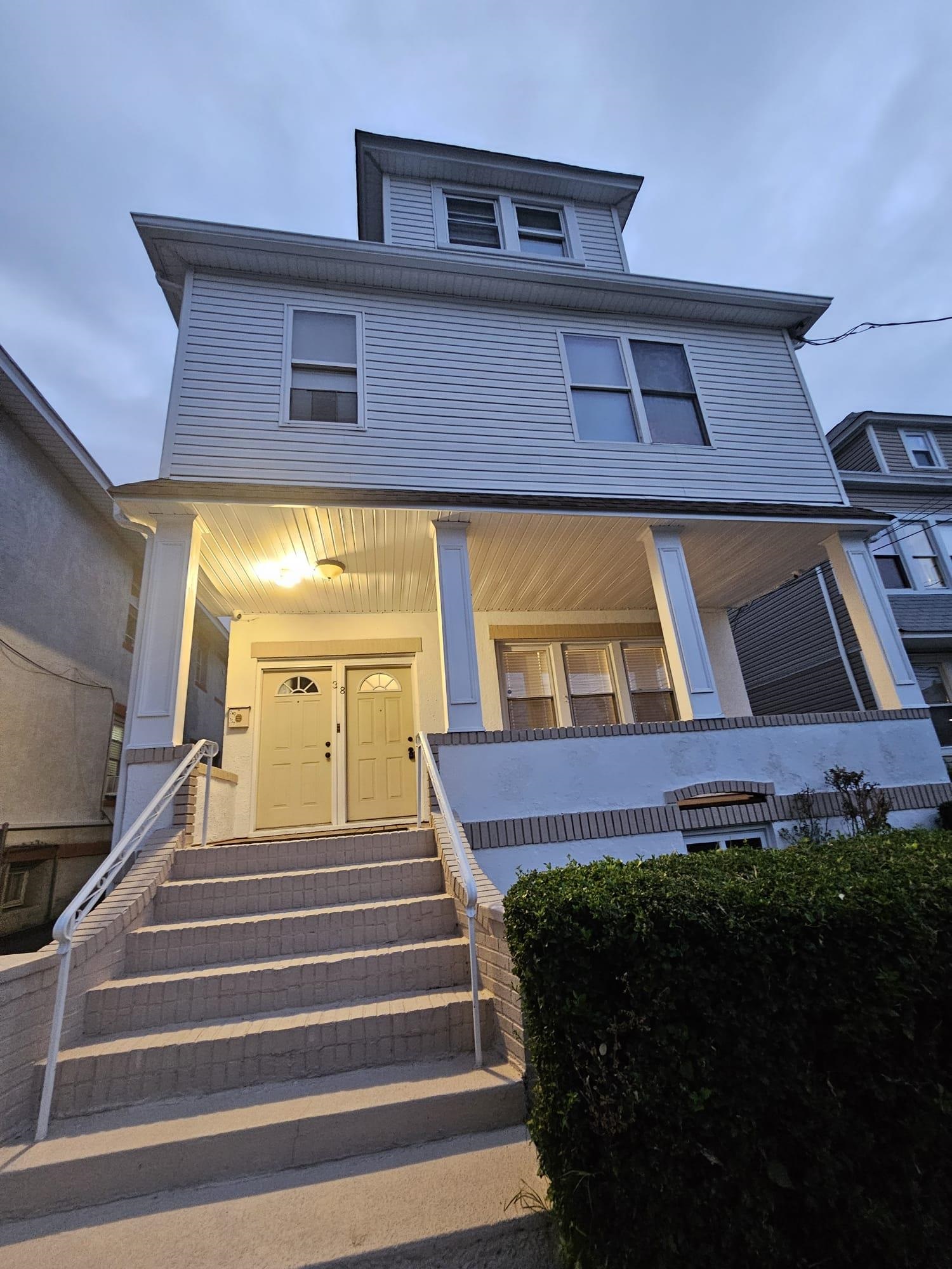 a view of a building with stairs