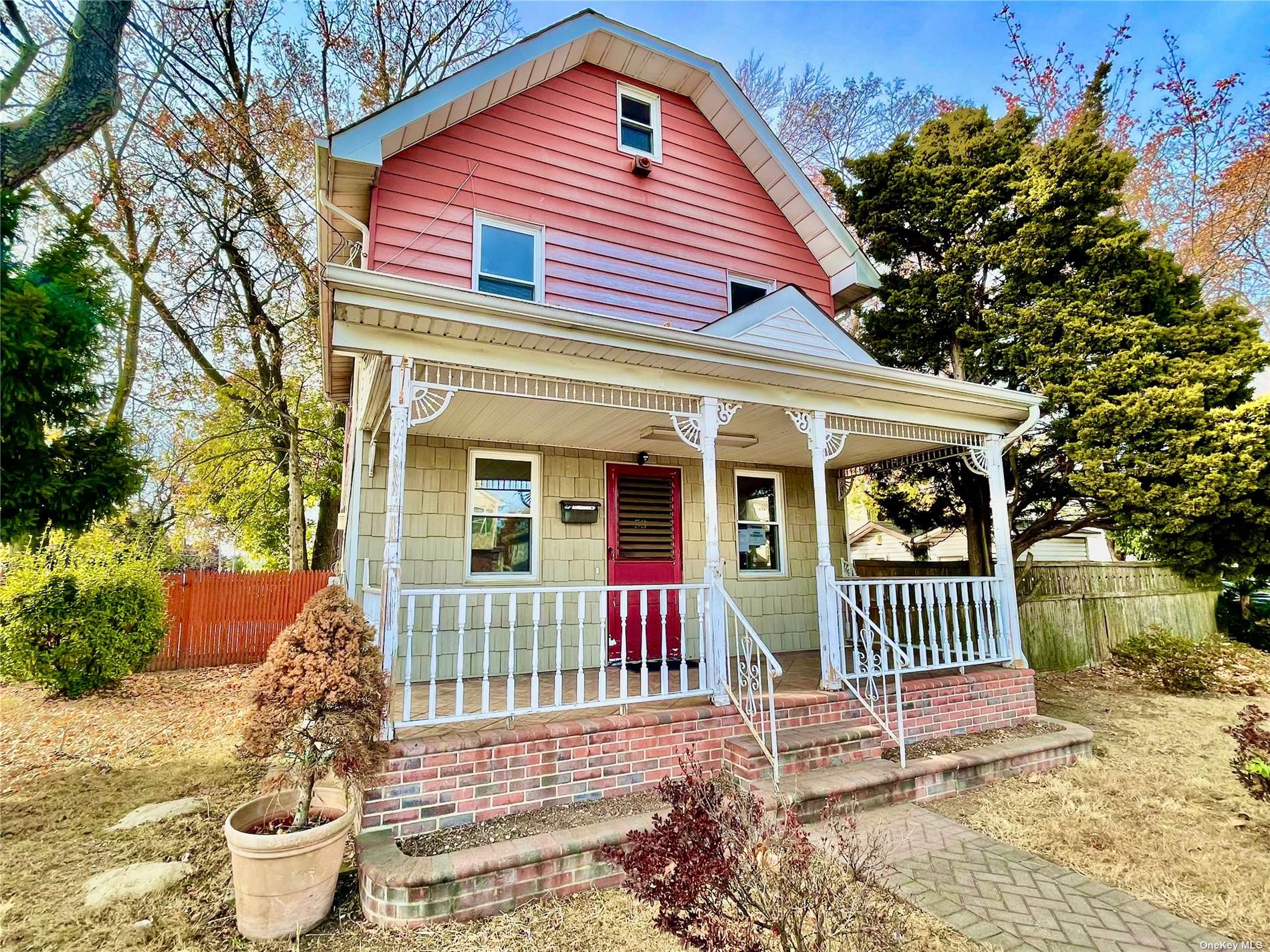 a front view of a house