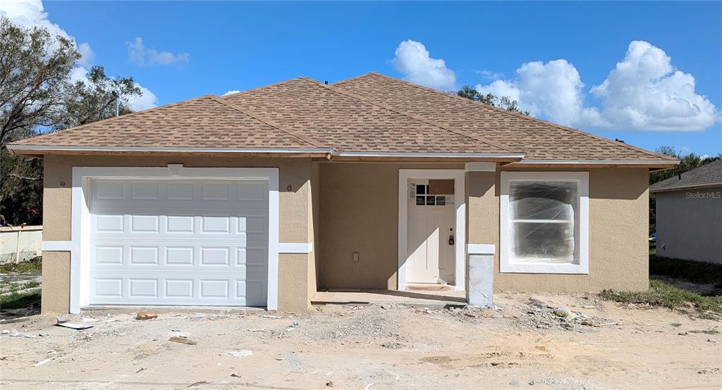 a front view of a house