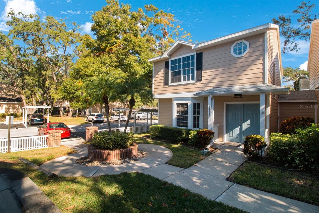 a view of a house with patio