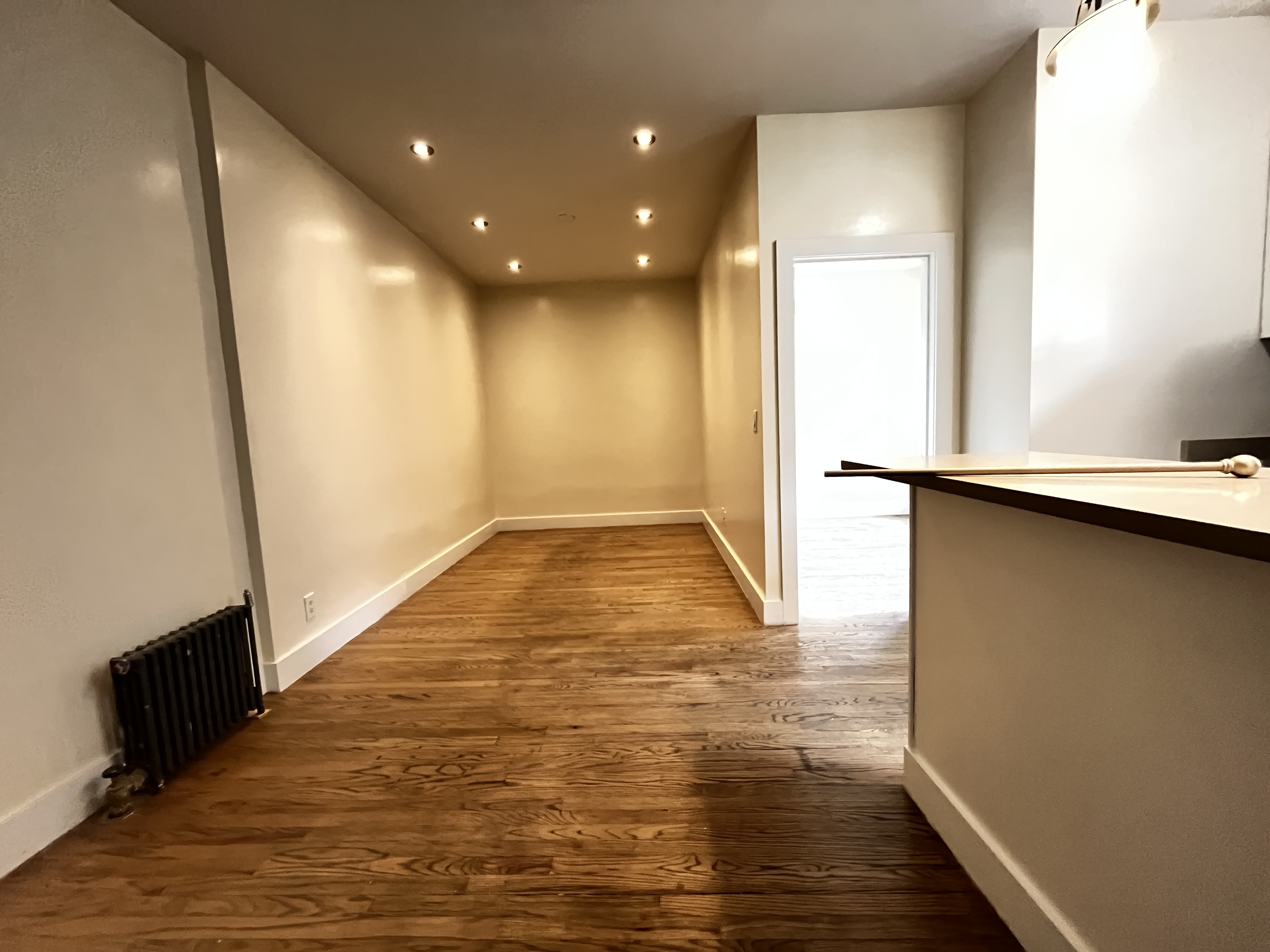 a view of hallway with stairs