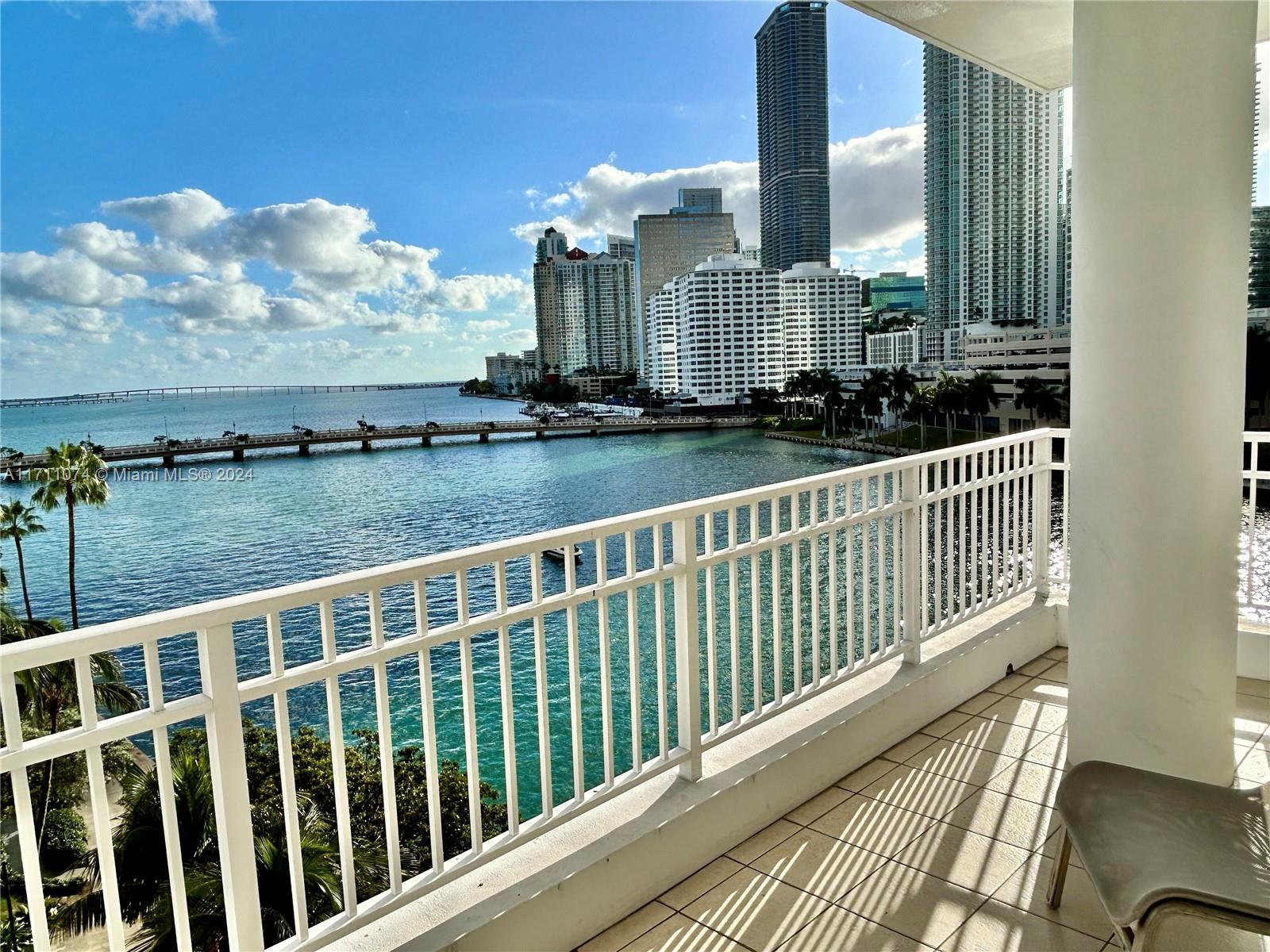 a view of city from a balcony