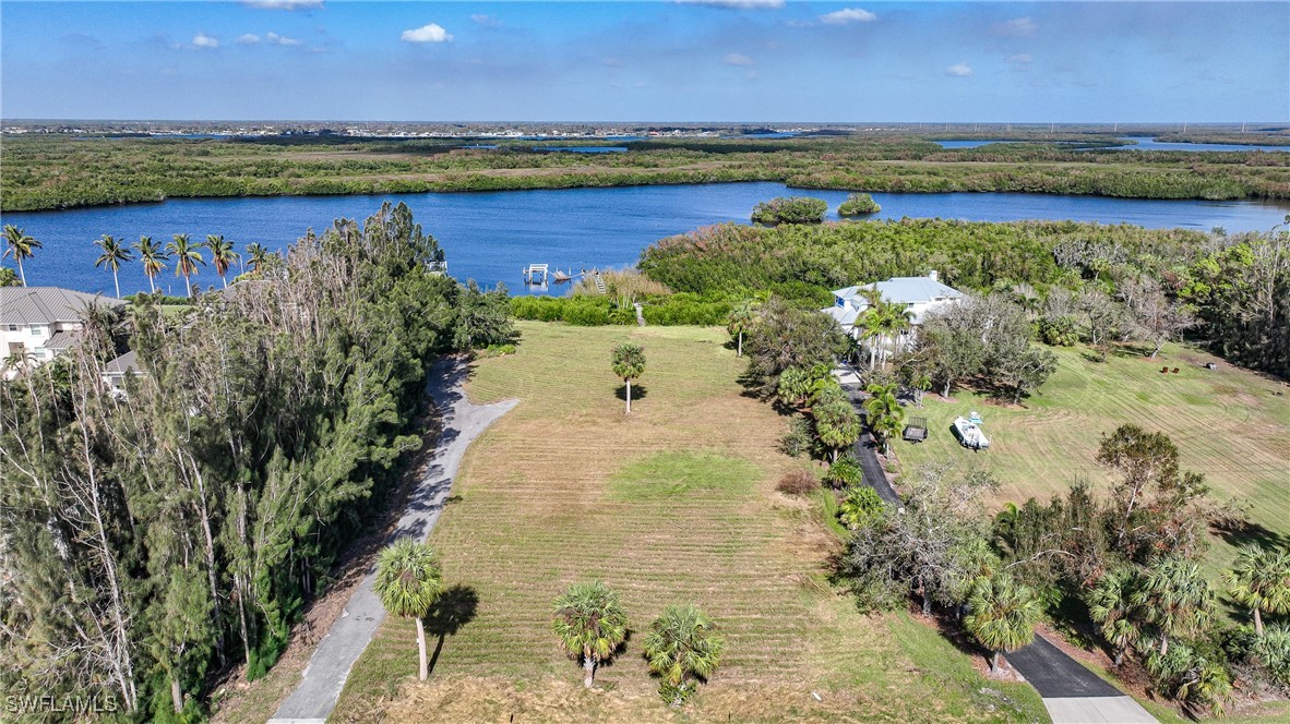 a view of a lake with outdoor space