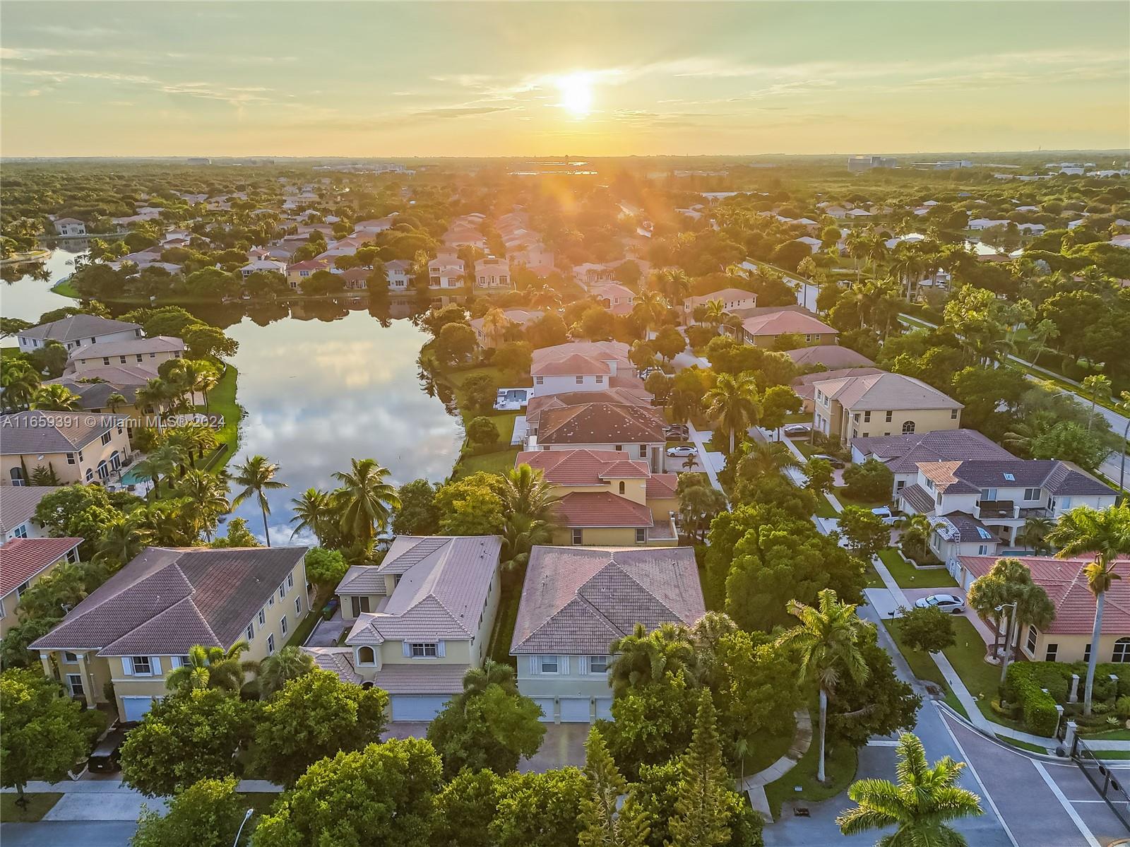 an aerial view of residential building with parking space