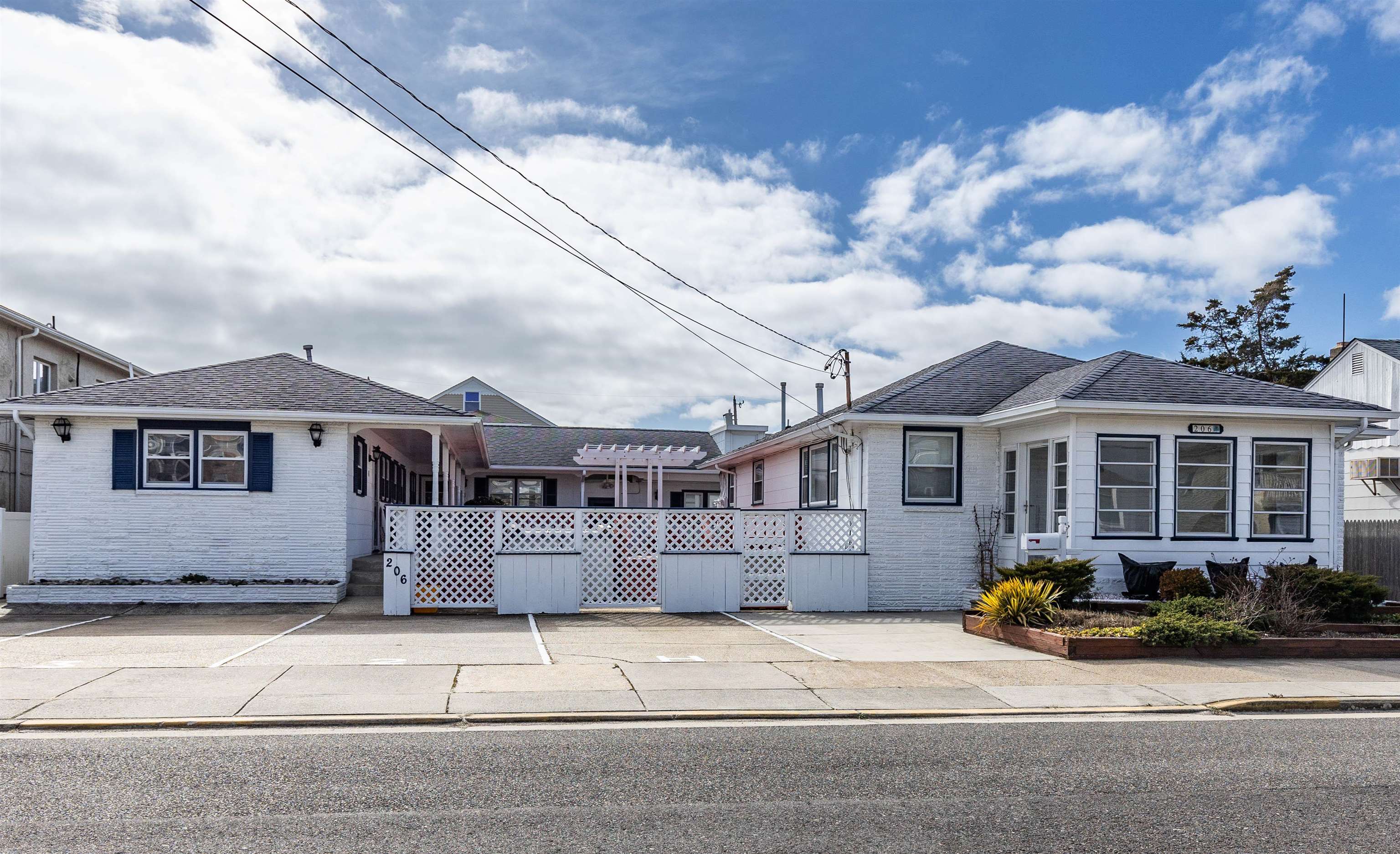 a view of a house with a patio