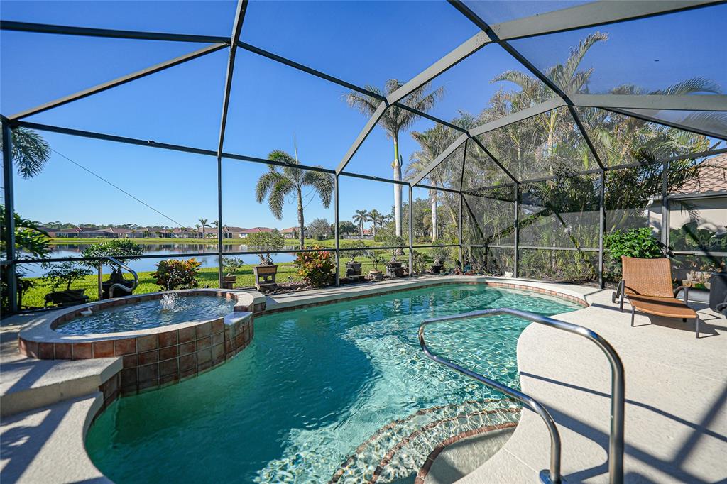 Pool & Spa with lake views