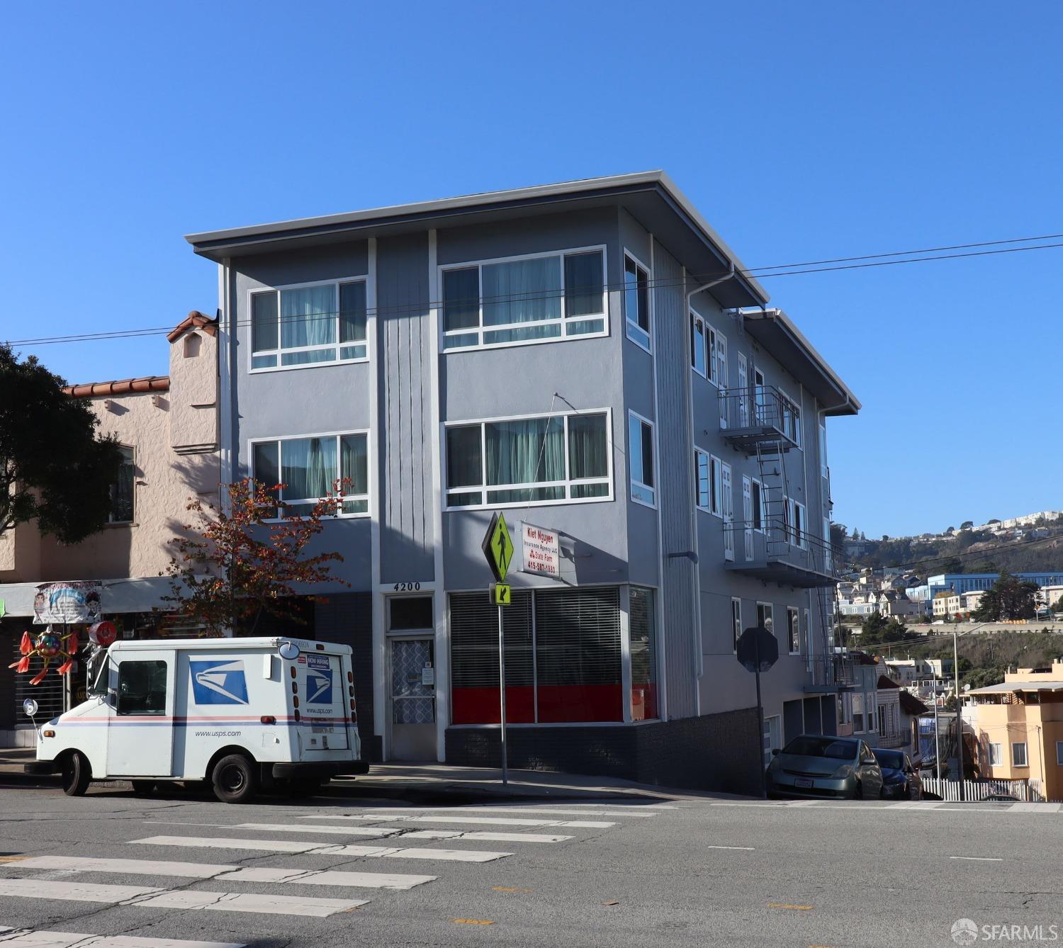 a view of a house and a street