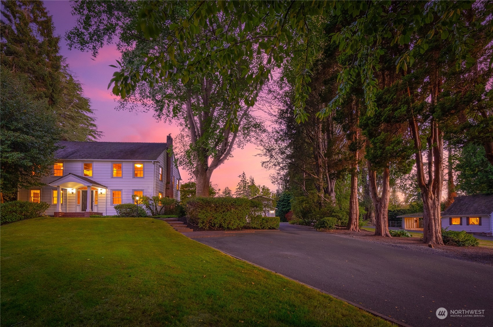 a house view with a garden space