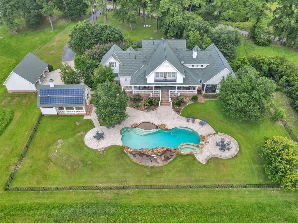 a aerial view of a house