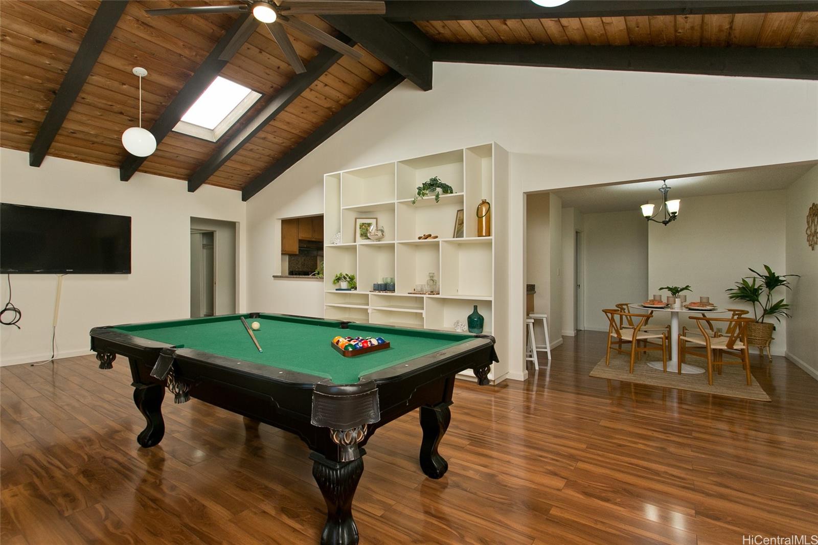 Recreational living space will probably be one of the favorite hot spots of the house...tv and pool table included!