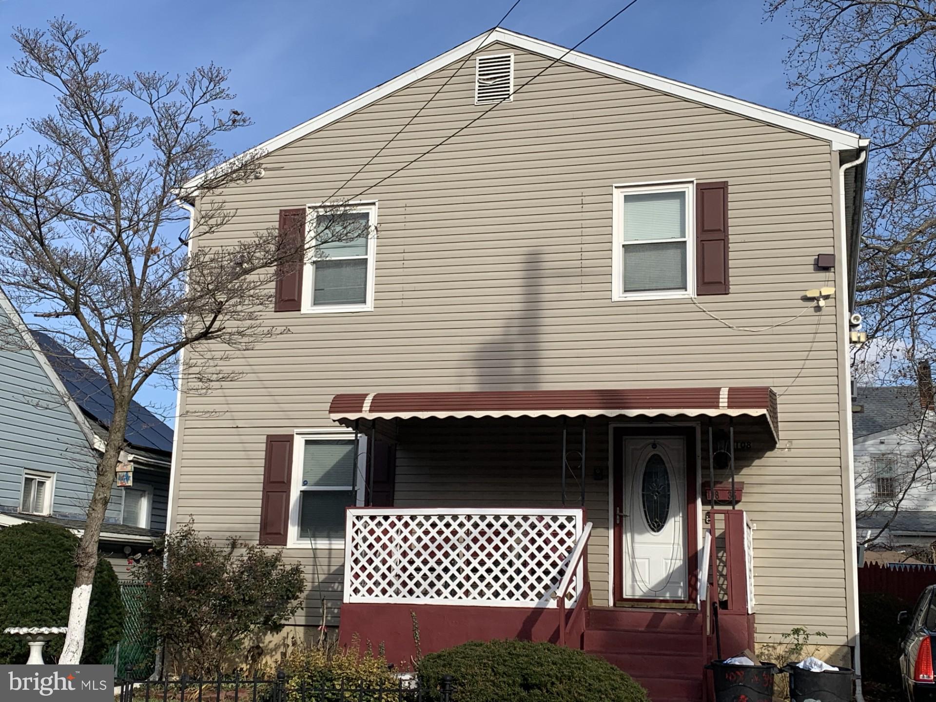 a front view of a house