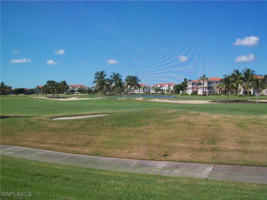 a view of a big room with a big yard and a large trees