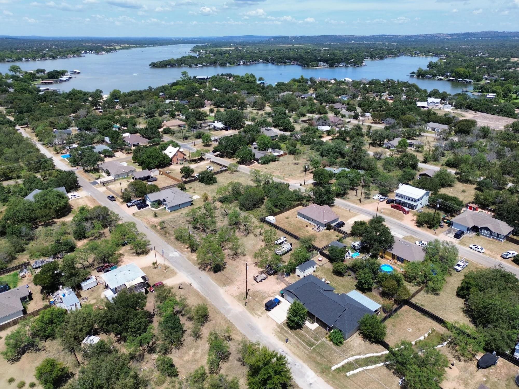 an aerial view of multiple house