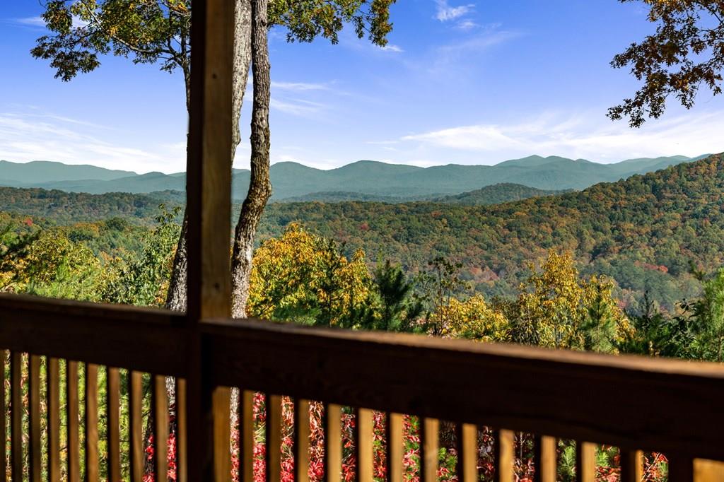 a view of lake from balcony