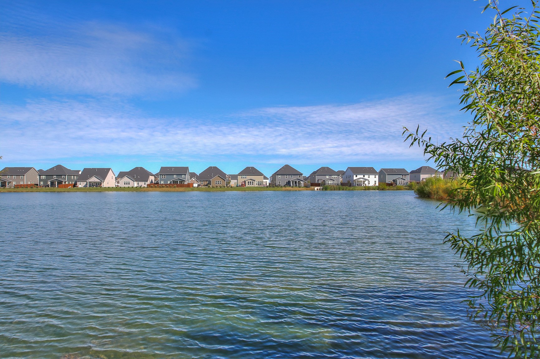 a view of lake with city view