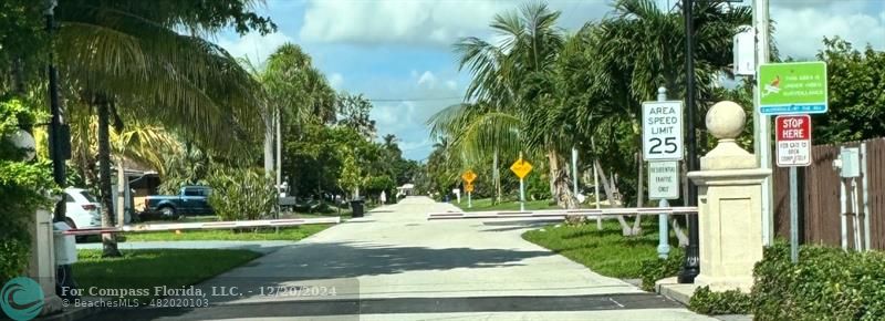 Gated entrance to BEL-AIR Community