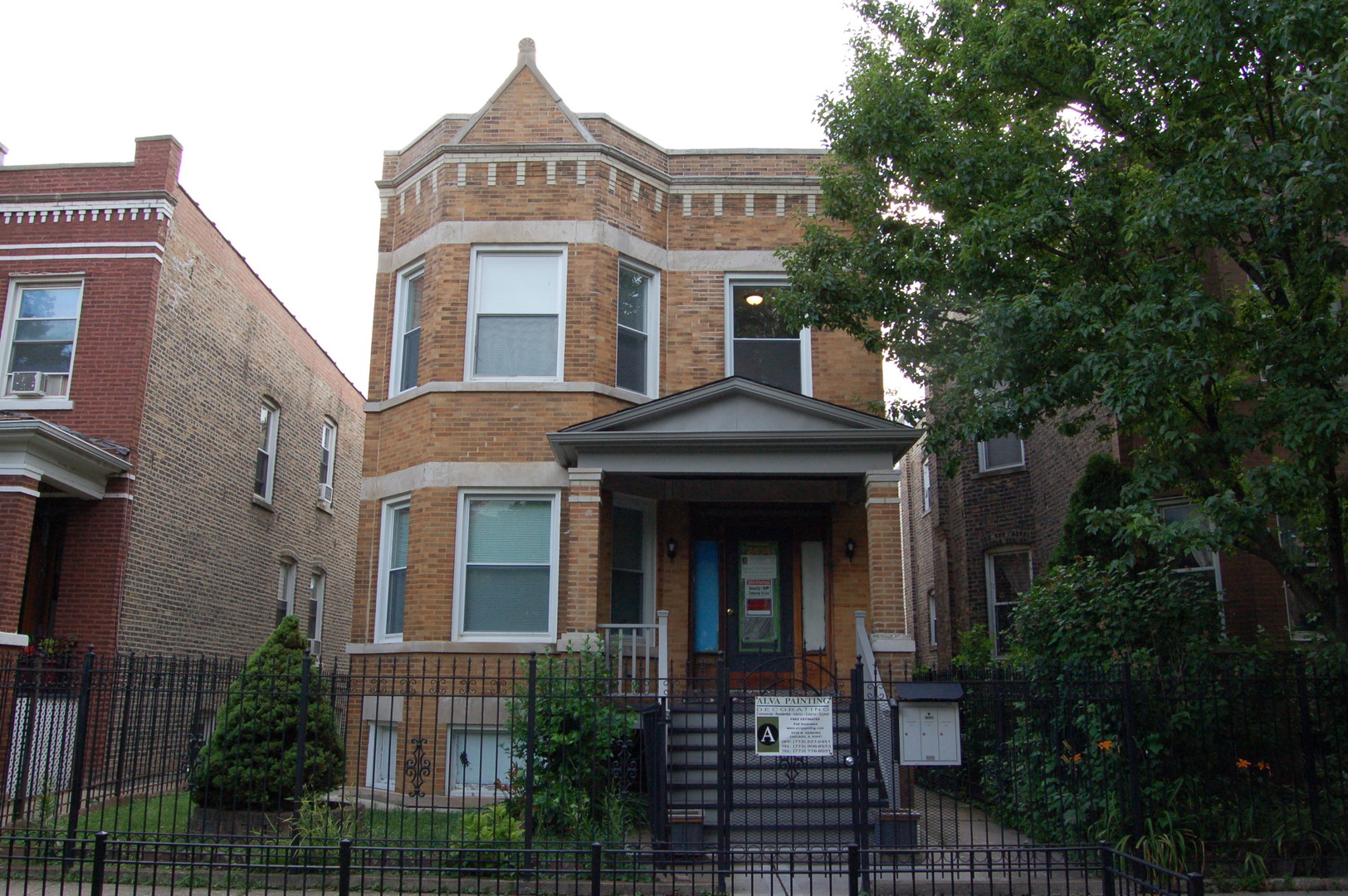 a front view of a house