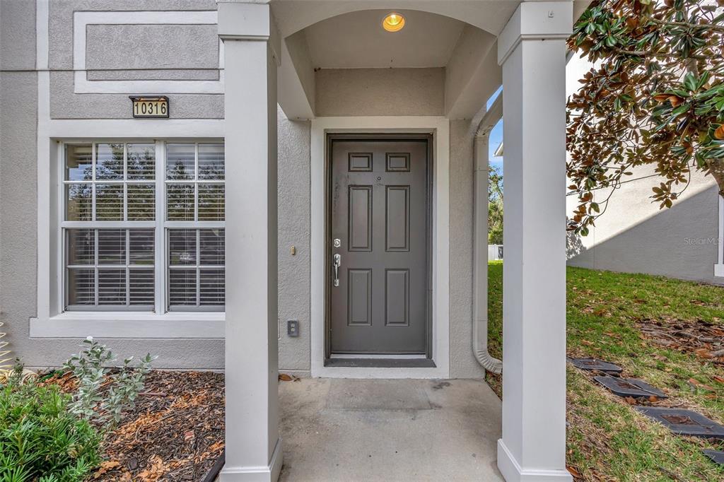 Welcoming Entryway with Space from neighbor