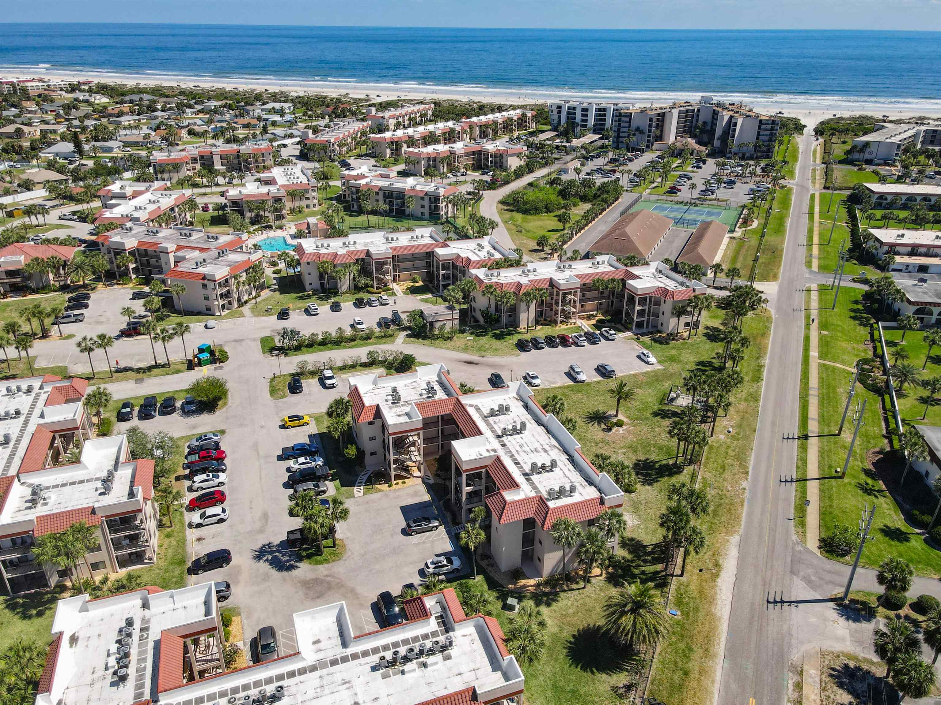 an aerial view of a city