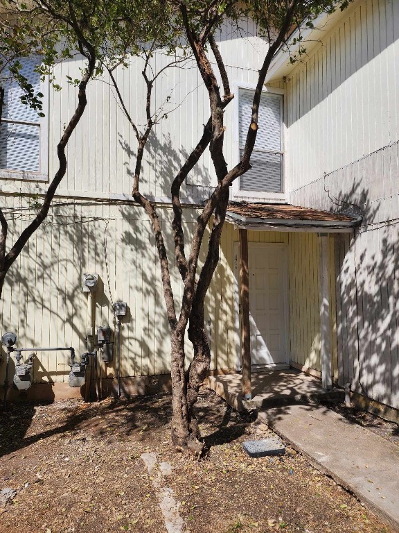 a backyard of a house