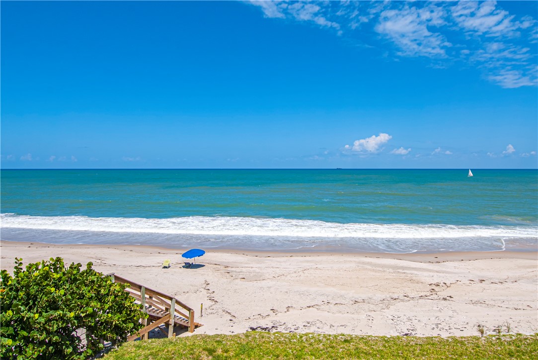 a view of an ocean beach