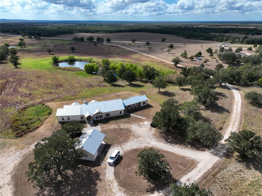 aerial of house portion