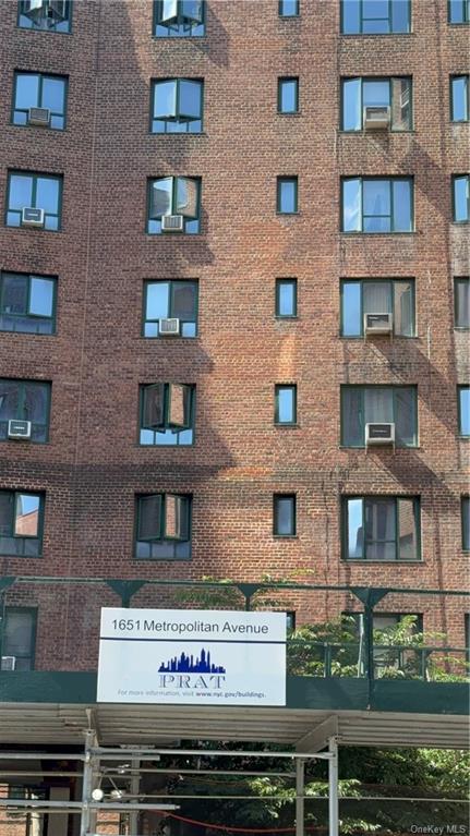 a view of a building with many windows