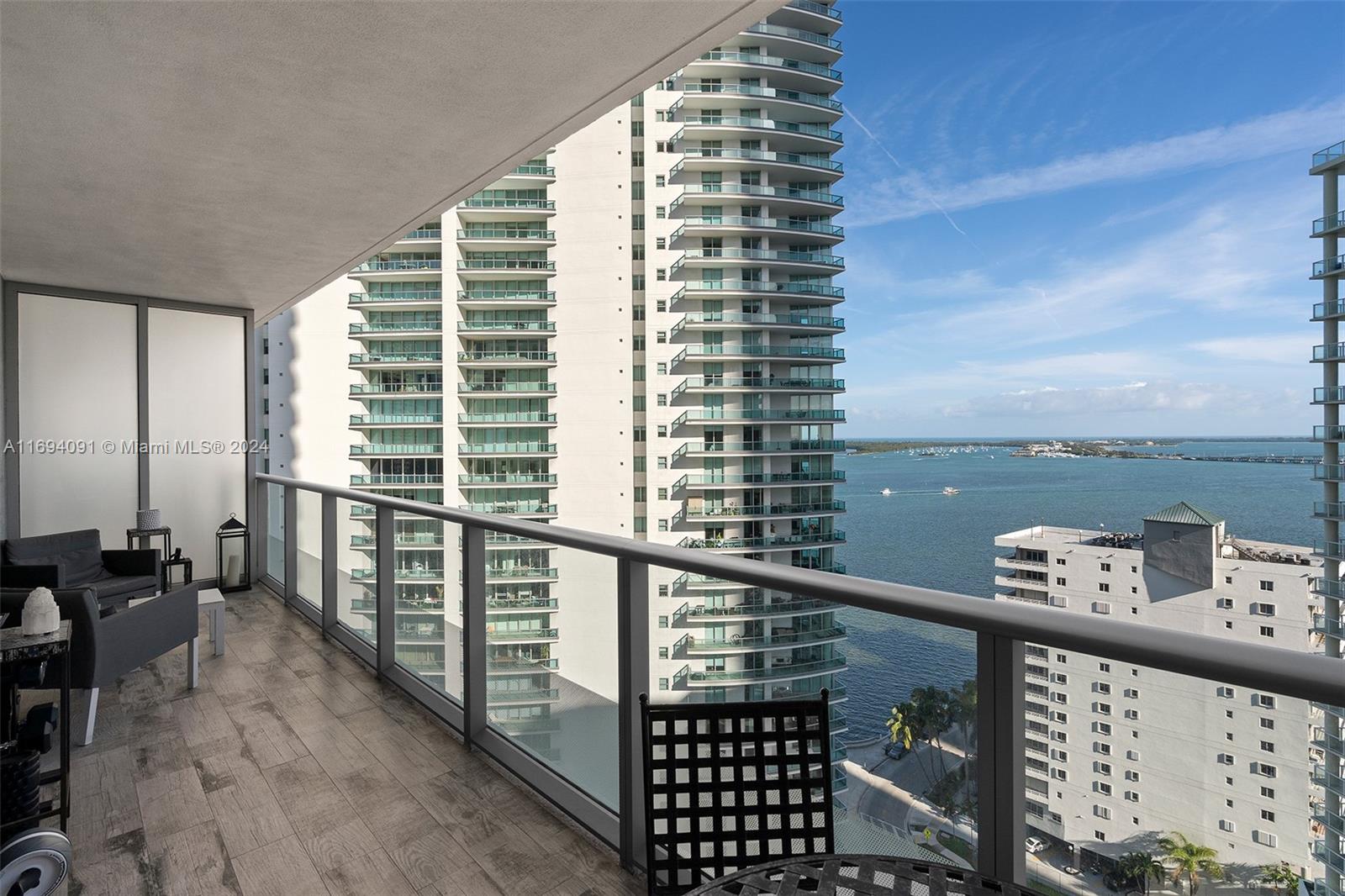 a view of balcony with city view