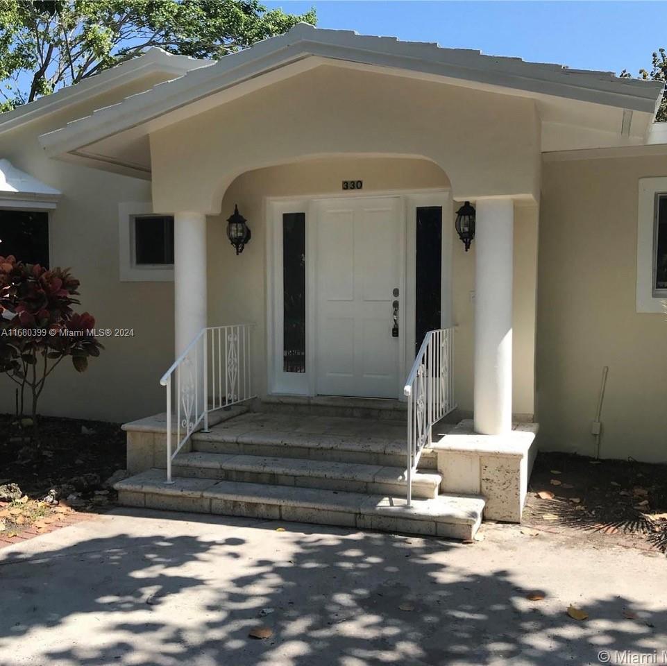 a front view of a house